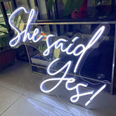 She said yes Neon Sign